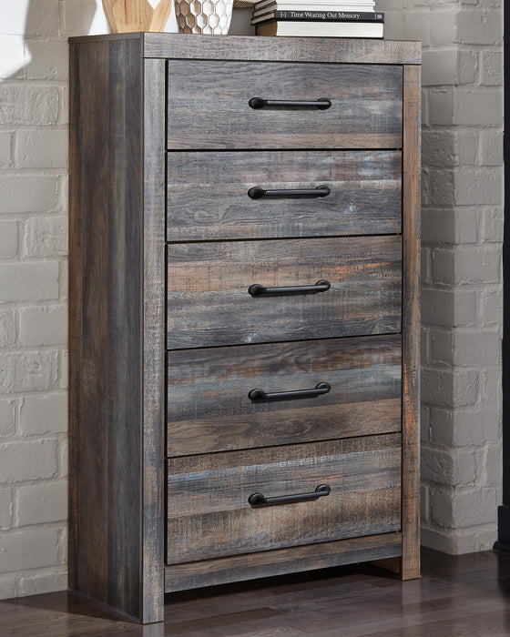 Drystan Full Bookcase Headboard, Dresser, Mirror, Chest and Nightstand
