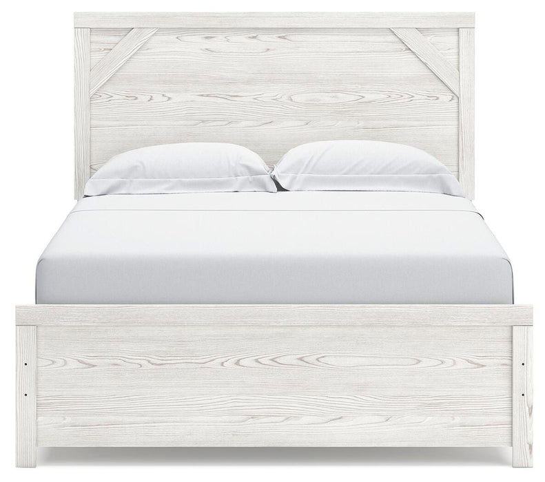 Gerridan Queen Panel Bed with Mirrored Dresser and Nightstand