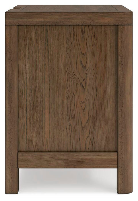Cabalynn Queen Upholstered Bed with Mirrored Dresser, Chest and Nightstand