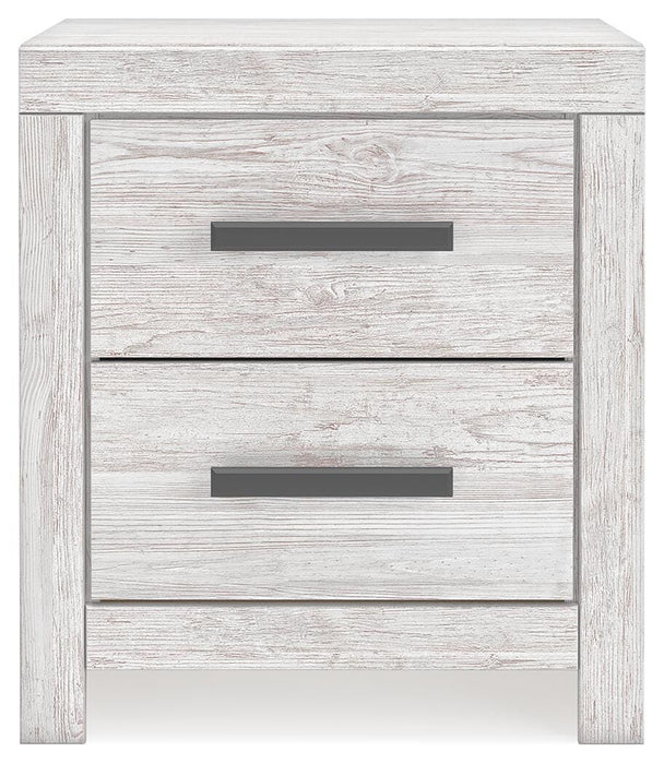 Cayboni Full Panel Bed with Mirrored Dresser and Nightstand