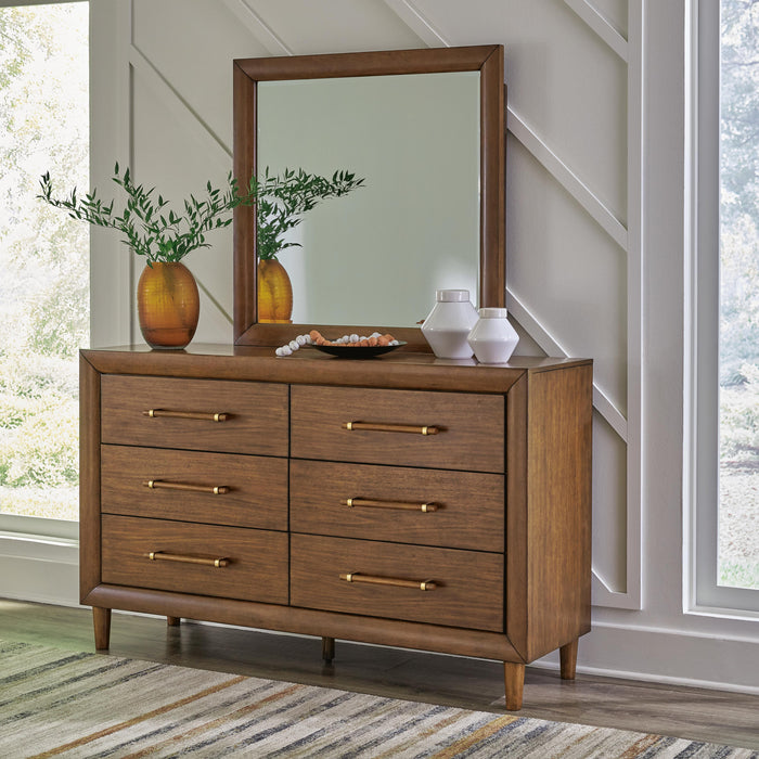Lyncott California King Upholstered Bed, Dresser, Mirror, Chest and Nightstand