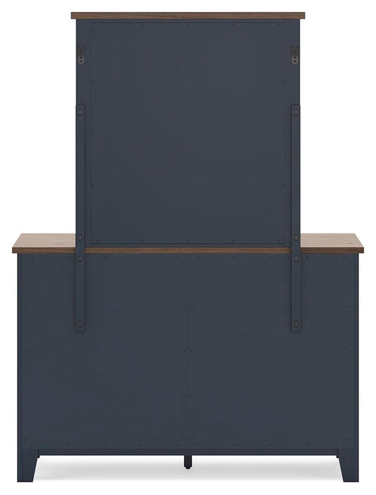 Landocken Full Panel Headboard, Dresser and Mirror