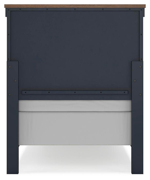 Landocken Twin Panel Headboard, Dresser, Mirror, Chest and Nightstand