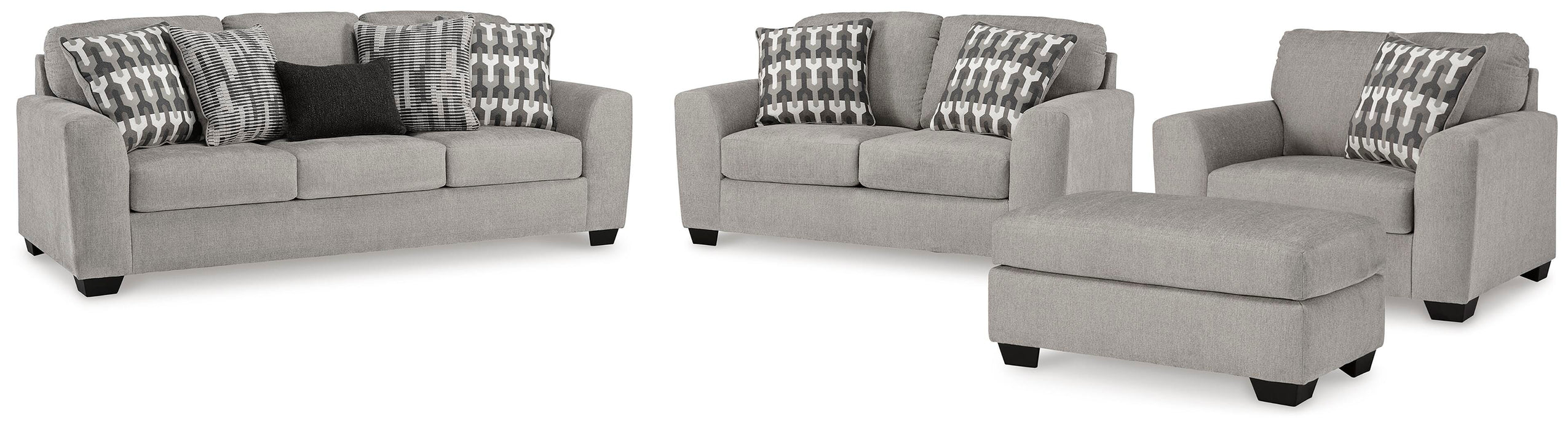 Avenal Park Sofa, Loveseat, Chair and Ottoman