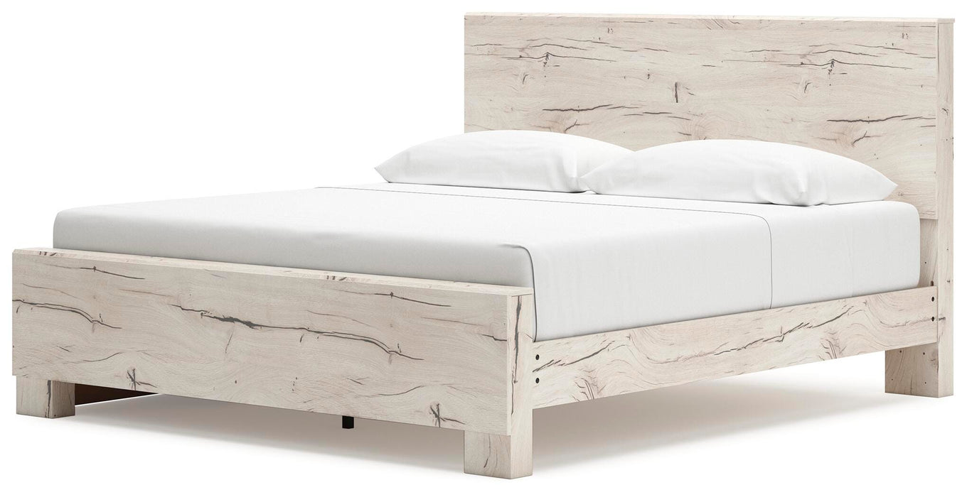 Lawroy King Panel Bed with Storage, Dresser, Mirror, Chest and Nightstand
