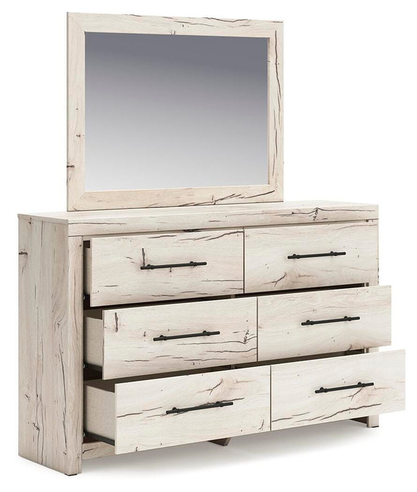 Lawroy King Panel Bed, Dresser, Mirror, Chest and Nightstand
