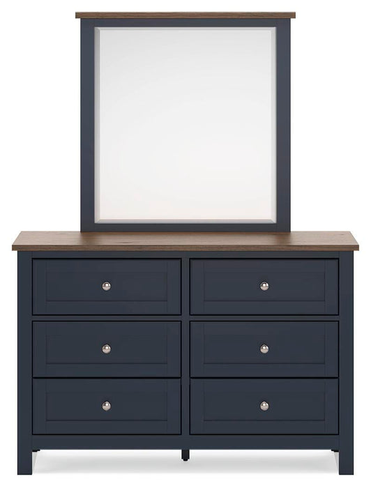 Landocken Twin Panel Bed, Dresser, Mirror and Nightstand