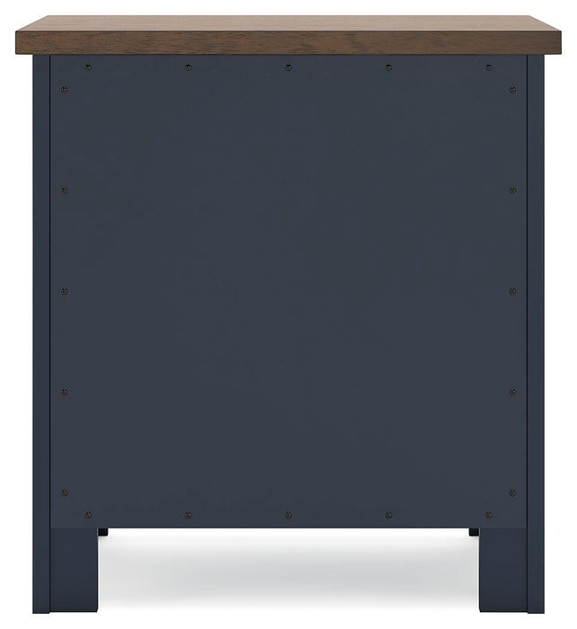 Landocken Twin Panel Bed, Dresser, Mirror and Nightstand