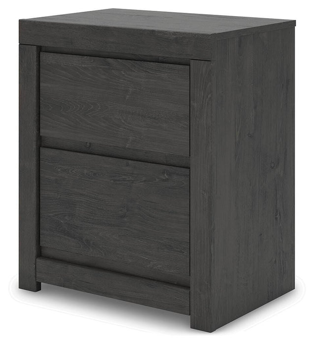 Fraluna King Panel Storage Bed, Dresser, Mirror, Chest and Nightstand