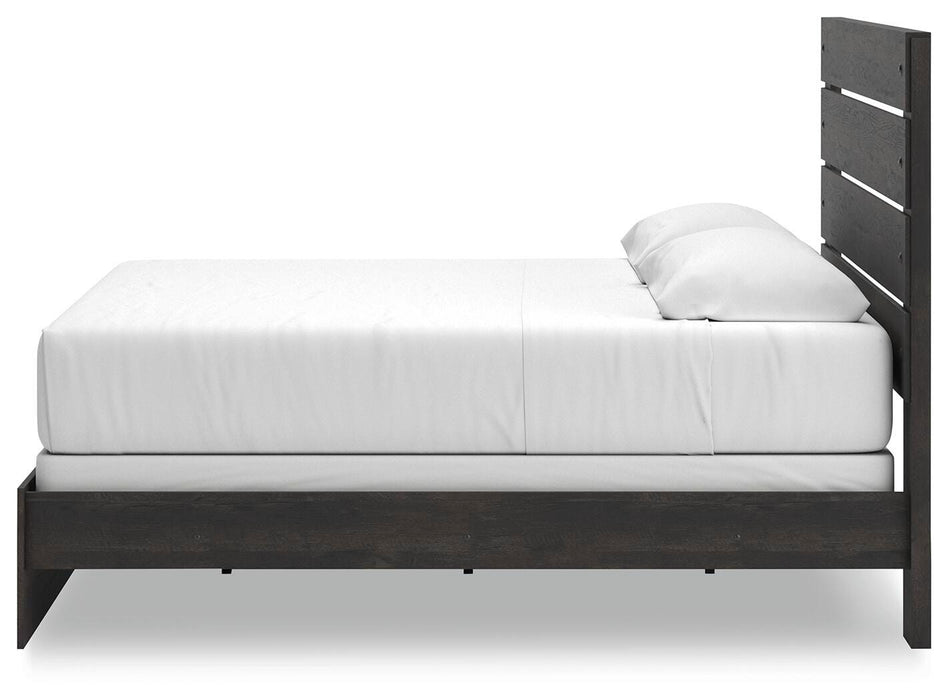 Hollivern King Panel Bed, Dresser and Mirror