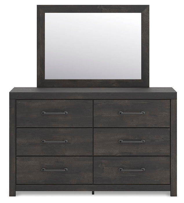 Hollivern Full Panel Bed, Dresser, Mirror, Chest and Nightstand