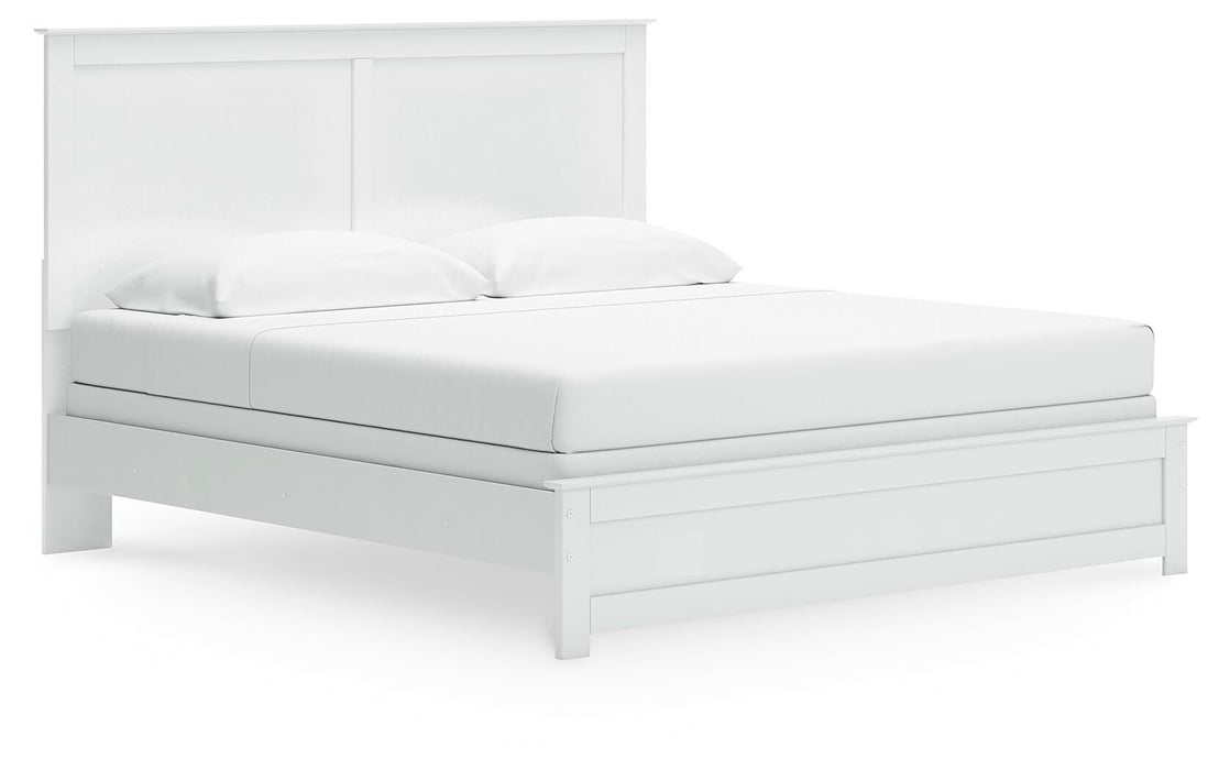 Bostwick Shoals King Panel Bed, Dresser, Mirror, Chest and Nightstand