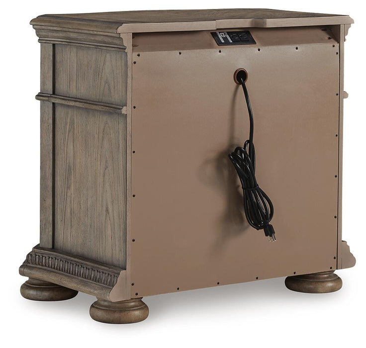 Ardenfield King Upholstered Sleigh Bed, Dresser, Mirror, Chest and Nightstand