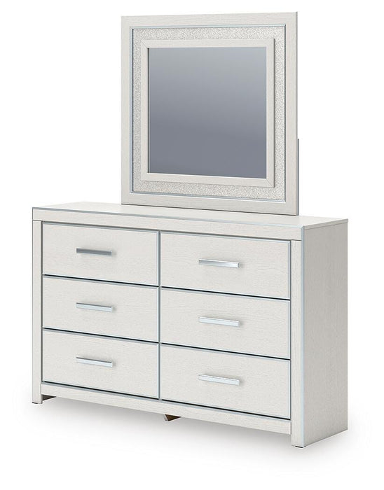 Zuraleus Queen Upholstered Panel Bed, Dresser, Mirror and Nightstand