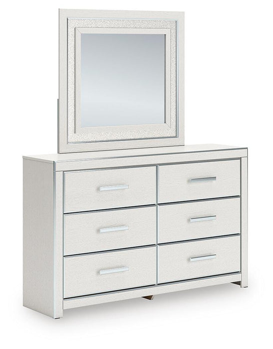 Zuraleus Queen Upholstered Panel Platform Storage Bed, Dresser, Mirror, Chest and Nightstand