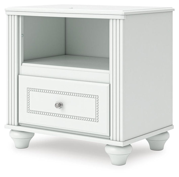Kozlani Twin Upholstered Panel Storage Bed, Dresser, Mirror and Nightstand