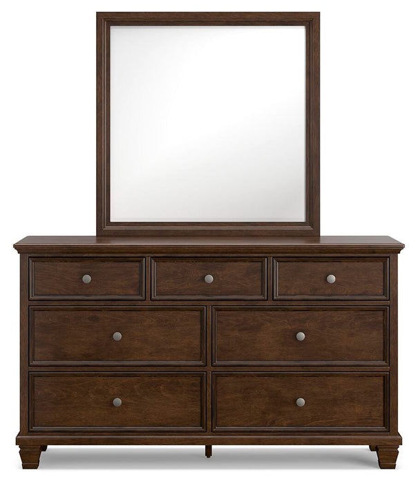 Danabrin King Panel Storage Bed, Dresser and Mirror
