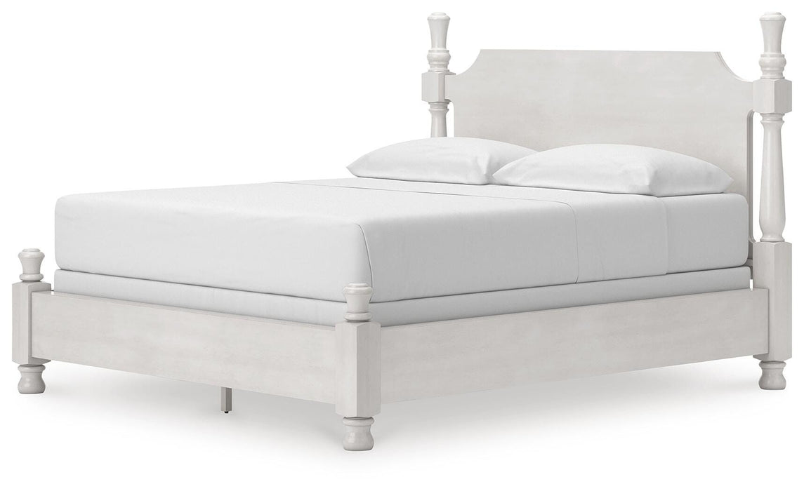 Rowlenstown California King Poster Bed, Dresser and Mirror