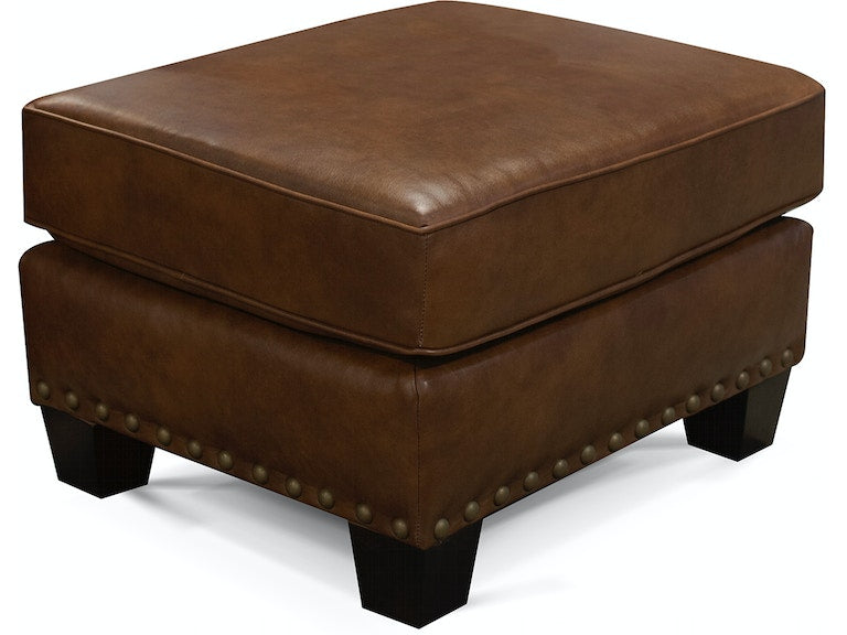 5307ALN Salem Leather Ottoman with Nails