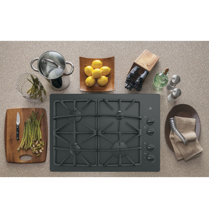 GE® 30" Built-In Gas on Glass Cooktop with Dishwasher Safe Grates