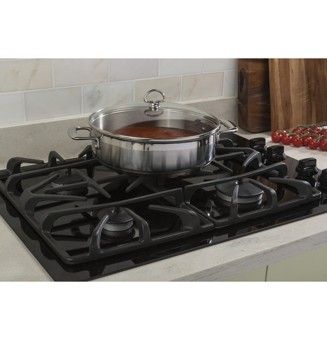 GE® 30" Built-In Gas on Glass Cooktop with Dishwasher Safe Grates