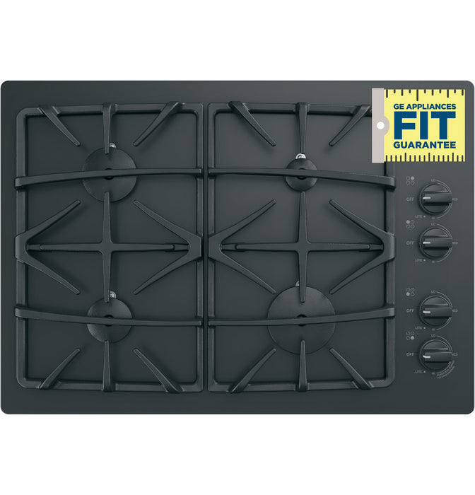 GE® 30" Built-In Gas on Glass Cooktop with Dishwasher Safe Grates
