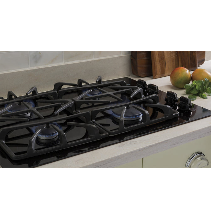 GE® 30" Built-In Gas on Glass Cooktop with Dishwasher Safe Grates