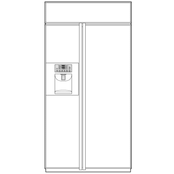 GE Profile™ 48" Built-In Side-by-Side Refrigerator with Electronic Dispenser