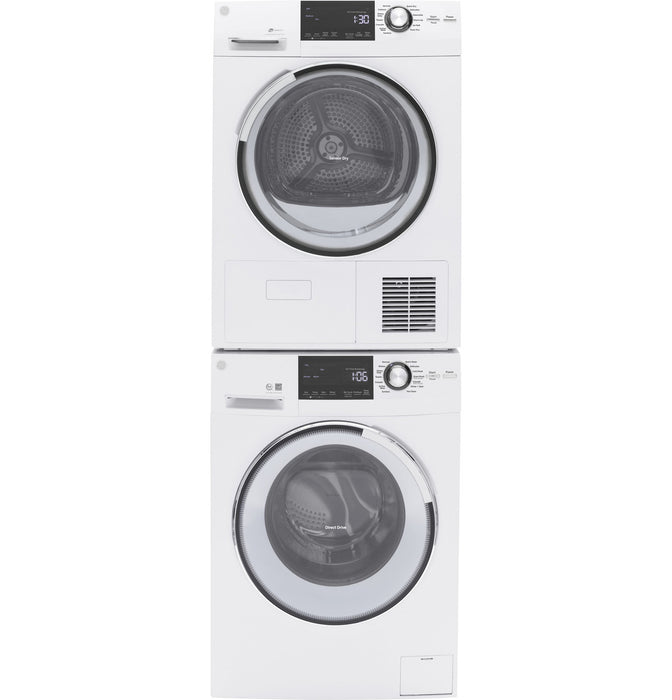 GE® 4.0 cu.ft. Capacity 24" Ventless Condenser Frontload Electric Dryer with Stainless Steel Basket