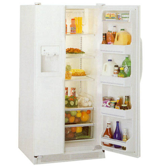 GE® Side-by-Side, No Frost, 547 Liters (Freezer 182 Liters), Adjustable Glass Shelves