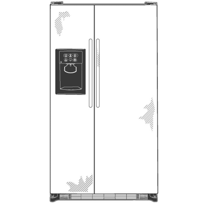 GE® 21.9 Cu. Ft. Capacity Stainless Side-By-Side Refrigerator with Dispenser
