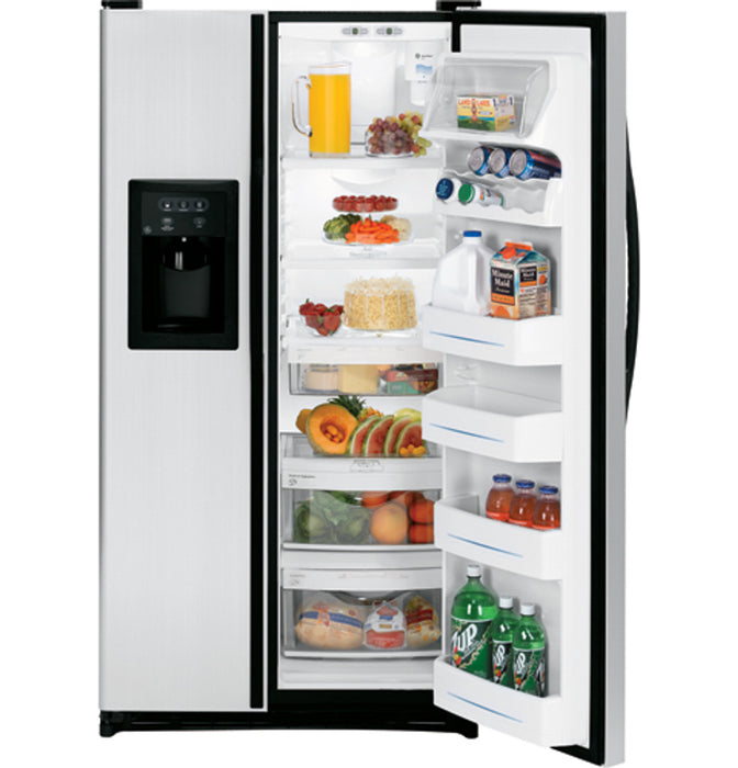 GE® ENERGY STAR® 25.4 Cu. Ft. CleanSteel™ Side-By-Side Refrigerator with Dispenser