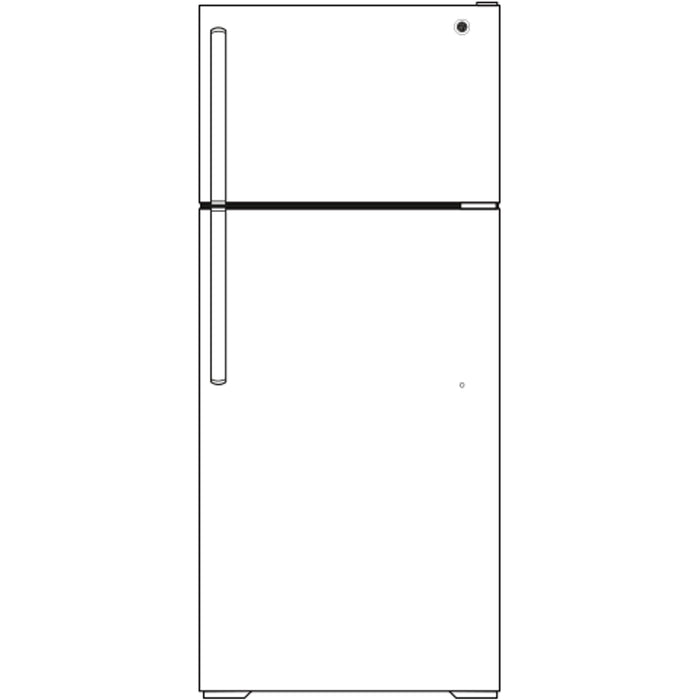 GE® ENERGY STAR® 14.6 Cu. Ft. Top-Freezer Refrigerator