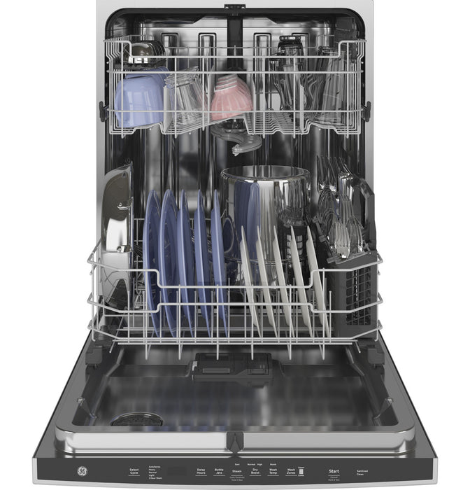 GE® ENERGY STAR® Fingerprint Resistant Top Control with Stainless Steel Interior Dishwasher with Sanitize Cycle & Dry Boost