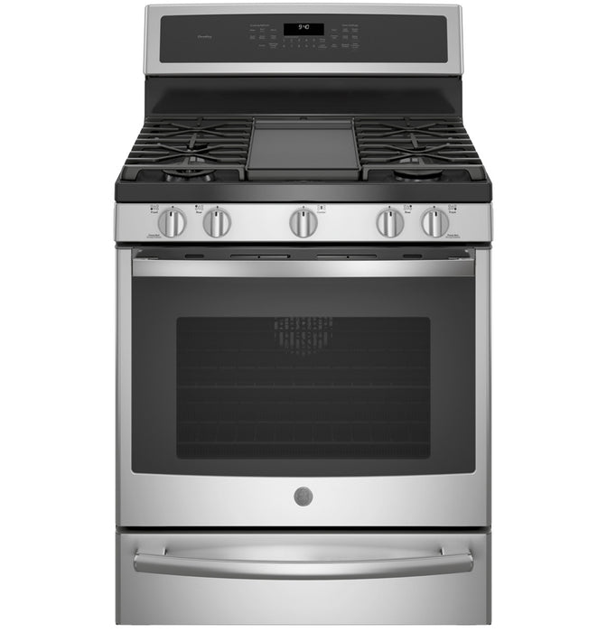 GE Profile™ 30" Smart Free-Standing Gas Convection Range with Warming Drawer