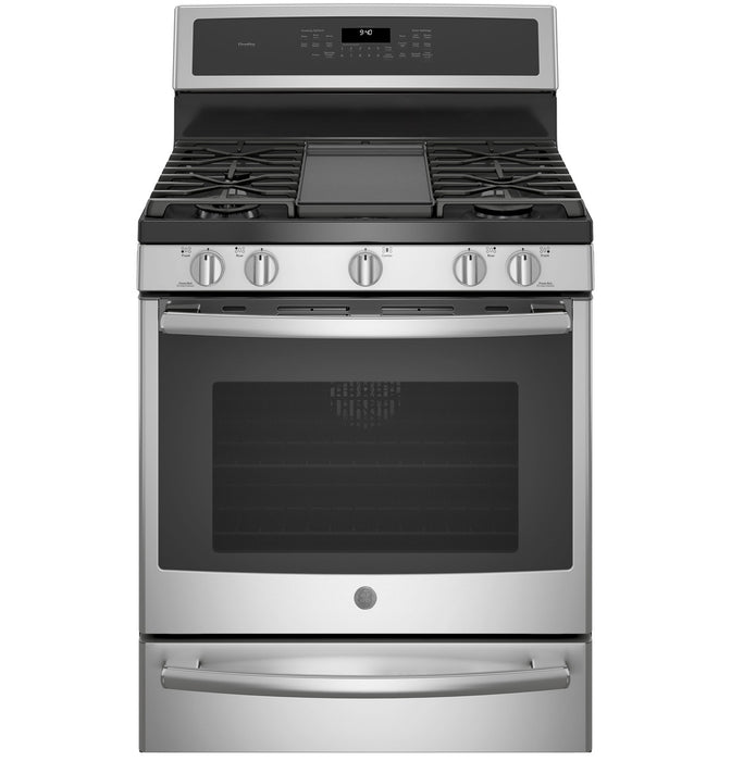 GE Profile™ 30" Smart Free-Standing Gas Convection Range with Warming Drawer