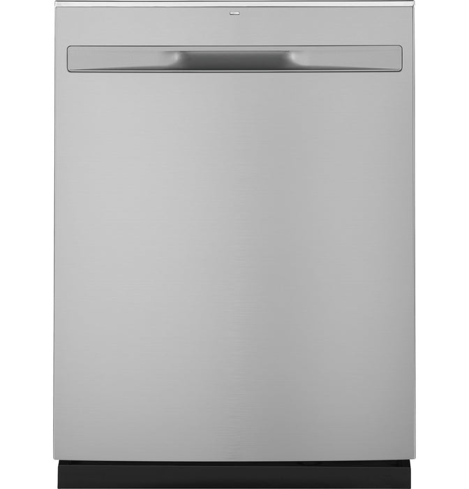GE® Stainless Steel Interior Fingerprint Resistant Dishwasher with Hidden Controls