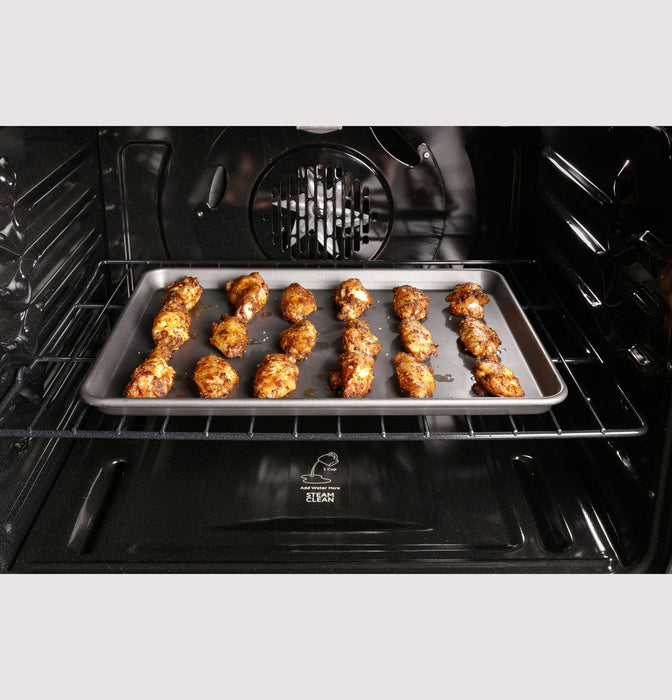 GE Profile™ 30" Free-Standing Gas Double Oven Convection Fingerprint Resistant Range with No Preheat Air Fry