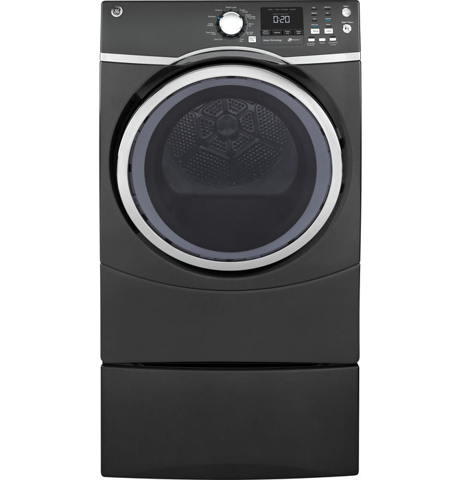 GE® 7.5 cu. ft. capacity Front Load electric dryer with steam