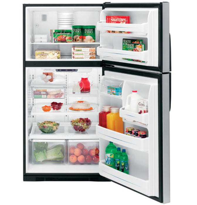 GE® 21.9 Cu. Ft. CleanSteel™ Top-Freezer Refrigerator