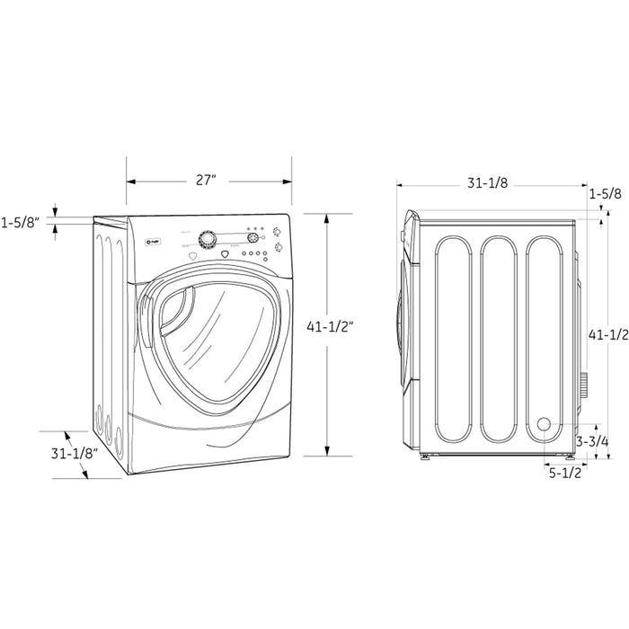GE Profile™ 7.5 Cu. Ft.Colossal Capacity Electric Dryer