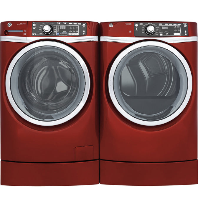 GE® 8.3 cu. ft. Capacity RightHeight™ Front Load Electric ENERGY STAR® Dryer with Steam