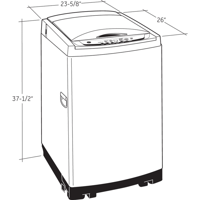 GE Space-Saving 2.7 DOE Cu. Ft. Capacity Portable Washer with Stainless Steel Basket