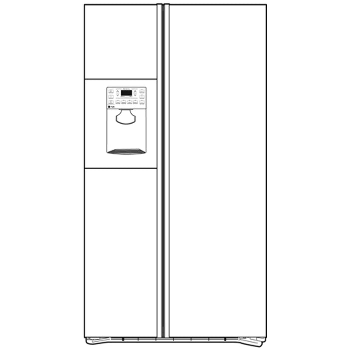 GE Profile™ Counter-depth 23.3 Cu. Ft. Side-by-Side Refrigerator with Dispenser