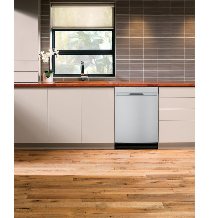 GE® Hybrid Stainless Steel Interior Fingerprint Resistant Dishwasher with Hidden Controls
