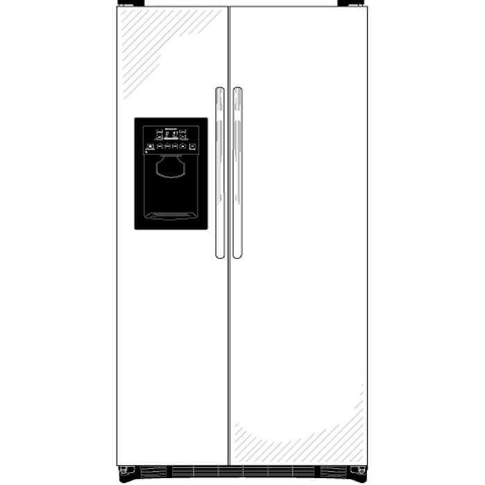GE® 25.0 ENERGY STAR® Cu. Ft. Side-By-Side Refrigerator with Dispenser