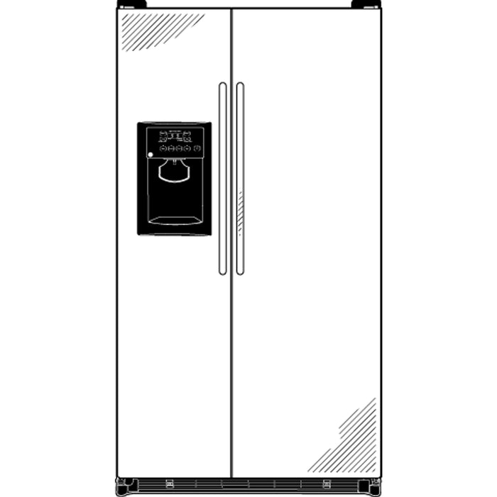 GE® 25.0 Cu. Ft. Stainless Side-By-Side Refrigerator with Dispenser