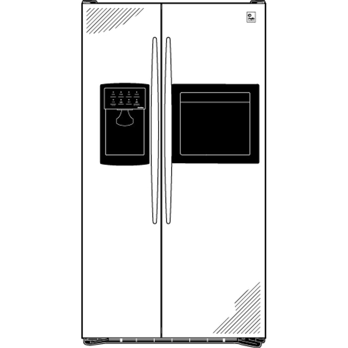 GE Profile™ 25.7 Cu. Ft. Stainless Side-by-Side Refrigerator with Refreshment Center