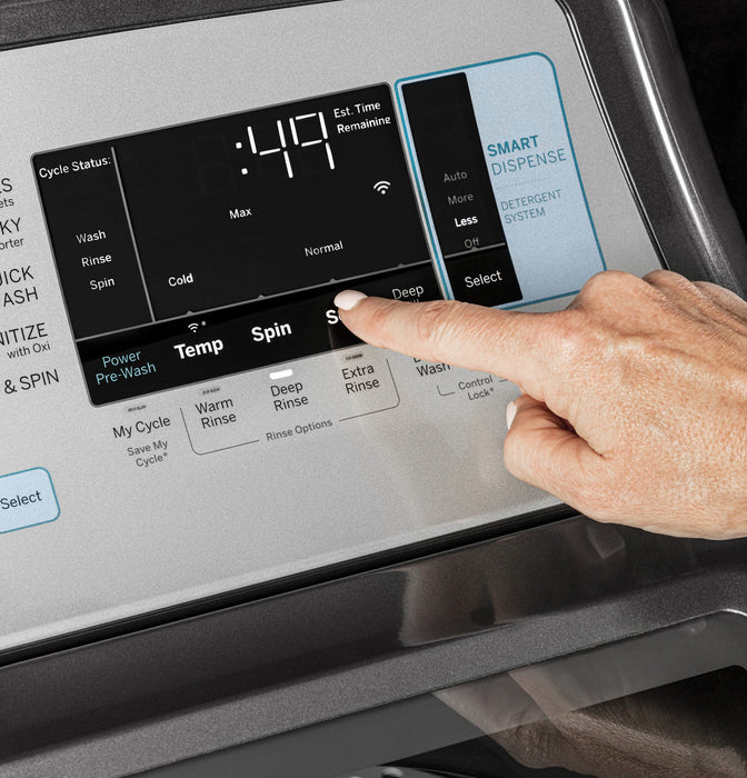 GE® ENERGY STAR® 7.4 cu. ft. Capacity Smart aluminized alloy drum Gas Dryer with Sanitize Cycle and Sensor Dry