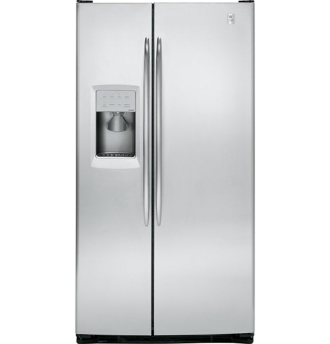 GE Profile™ 26.5 Cu. Ft. Stainless Side-by-Side Refrigerator with Integrated Dispenser